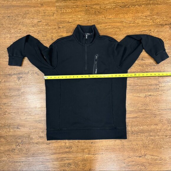 RLX Ralph Lauren Black 1/4 Zip Logo Performance Golf Mock Pullover Sweater Men L - Picture 9 of 10